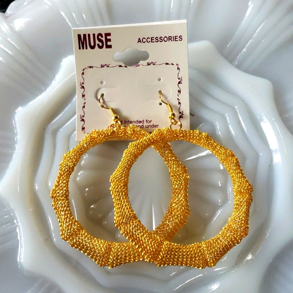 Muse Goldtone Hoop Earrings